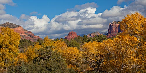 Bell Rock laced with a ribbon of yellow