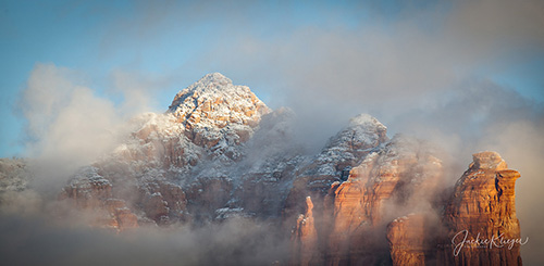 Winter Sedona red rocks